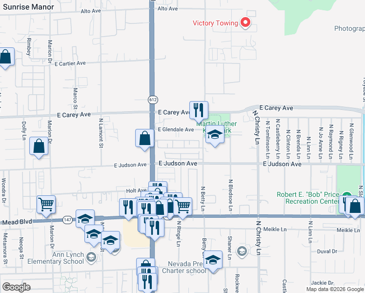 map of restaurants, bars, coffee shops, grocery stores, and more near 5220 Paradise Valley Avenue in Las Vegas