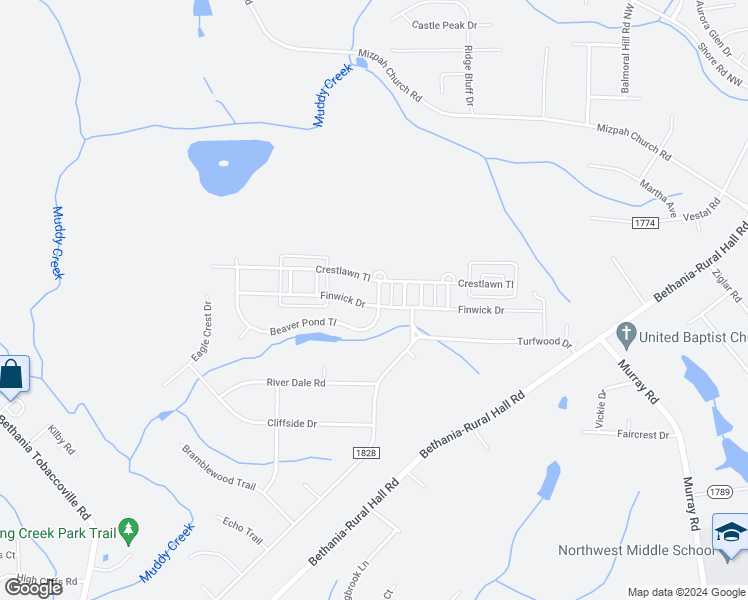 map of restaurants, bars, coffee shops, grocery stores, and more near 1525 Finwick Drive in Pfafftown