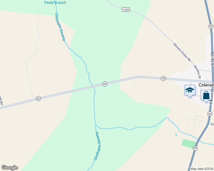 map of restaurants, bars, coffee shops, grocery stores, and more near 1762-1858 Highway 42 in Colerain