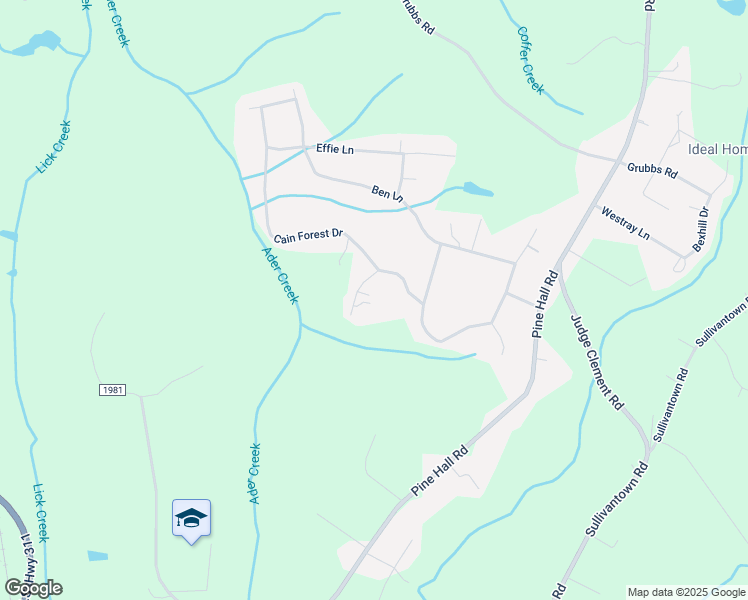 map of restaurants, bars, coffee shops, grocery stores, and more near 7013 Cain Forest Court in Walkertown