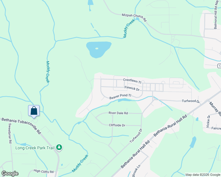 map of restaurants, bars, coffee shops, grocery stores, and more near 1652 Finwick Drive in Pfafftown