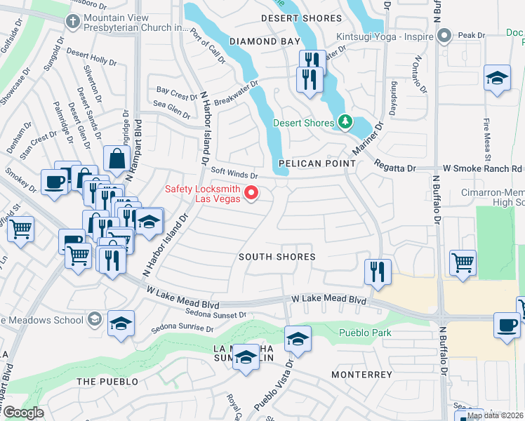 map of restaurants, bars, coffee shops, grocery stores, and more near 8209 Aqua Spray Avenue in Las Vegas