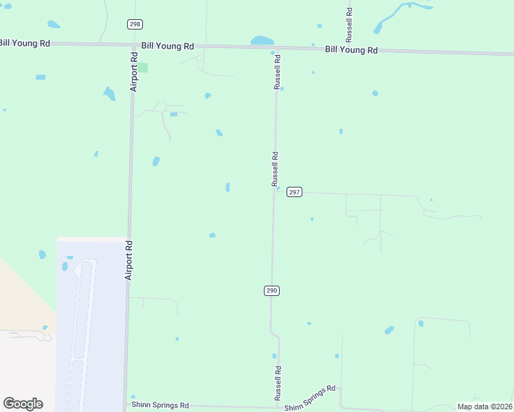 map of restaurants, bars, coffee shops, grocery stores, and more near 15273 Russell Road in Siloam Springs