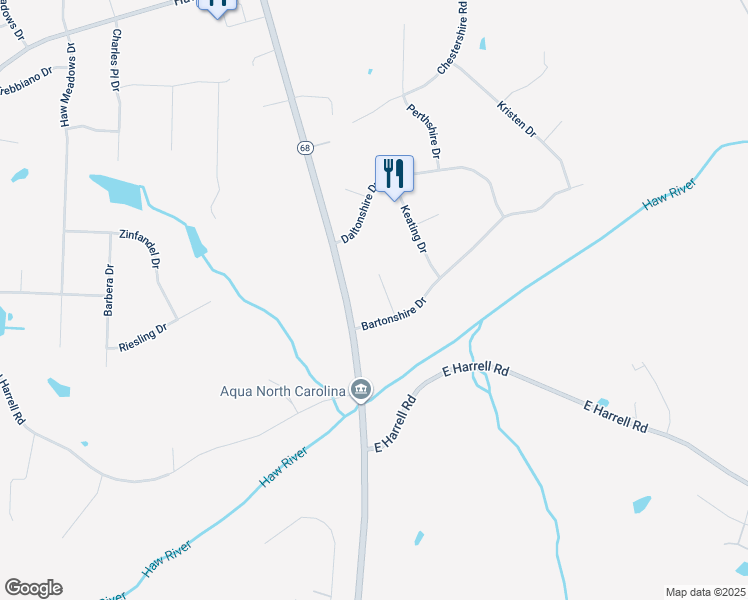 map of restaurants, bars, coffee shops, grocery stores, and more near 7505 Bartonshire Court in Oak Ridge