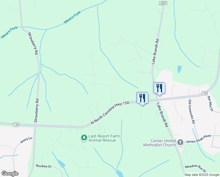 map of restaurants, bars, coffee shops, grocery stores, and more near 6247 Reata Drive in Summerfield