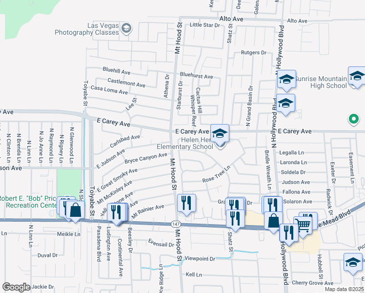 map of restaurants, bars, coffee shops, grocery stores, and more near 6346 Gold Canyon Drive in Las Vegas