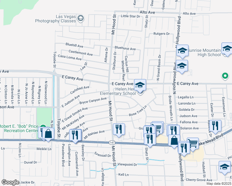 map of restaurants, bars, coffee shops, grocery stores, and more near 6346 Gold Canyon Drive in Las Vegas
