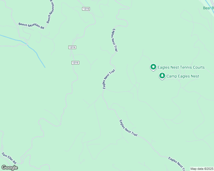map of restaurants, bars, coffee shops, grocery stores, and more near Eagles Nest Trail in Avery County