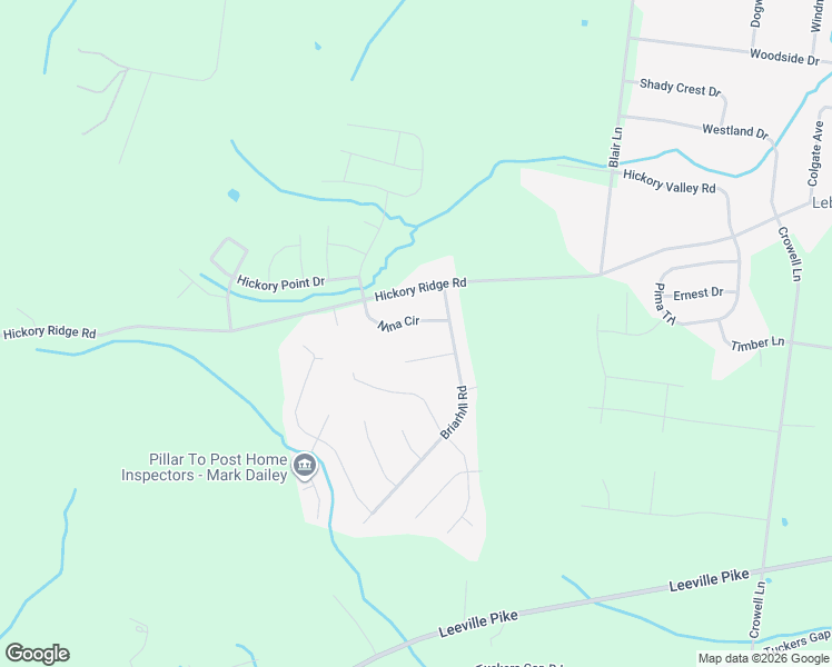 map of restaurants, bars, coffee shops, grocery stores, and more near 3309 Leah Court in Lebanon