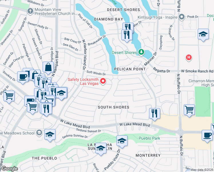 map of restaurants, bars, coffee shops, grocery stores, and more near 8209 Tivoli Cove Drive in Las Vegas