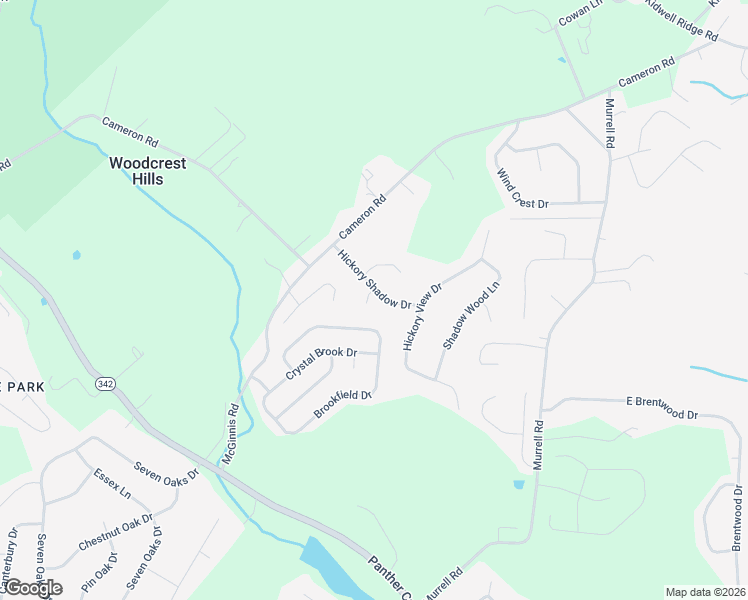 map of restaurants, bars, coffee shops, grocery stores, and more near 1312 Brookfield Drive in Morristown