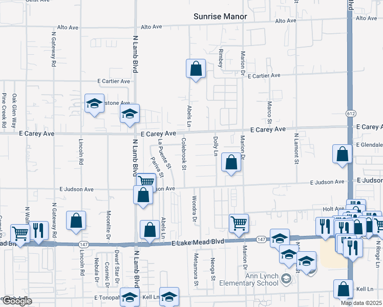 map of restaurants, bars, coffee shops, grocery stores, and more near 4506 Payson Avenue in Las Vegas