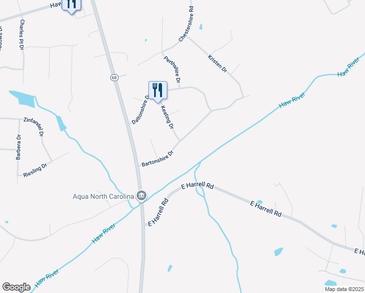 map of restaurants, bars, coffee shops, grocery stores, and more near 8101 Bartonshire Drive in Oak Ridge
