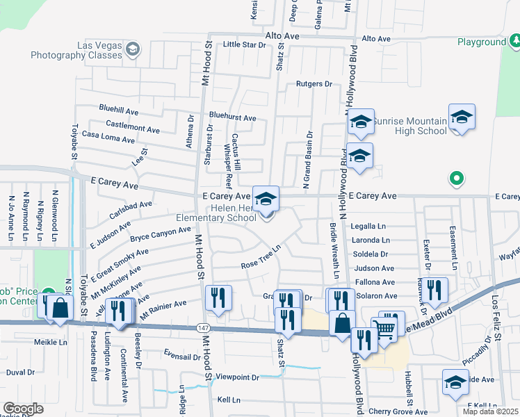 map of restaurants, bars, coffee shops, grocery stores, and more near 6479 Lone Peak in Las Vegas
