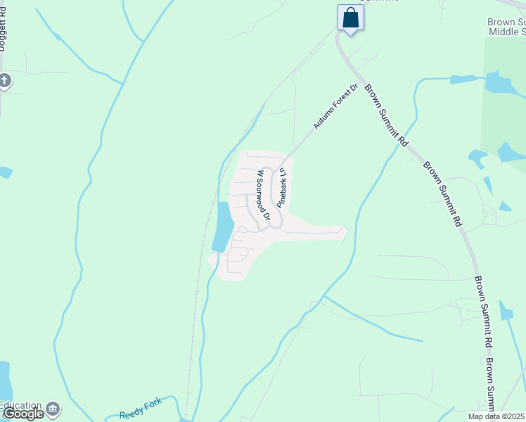 map of restaurants, bars, coffee shops, grocery stores, and more near 67 West Sourwood Drive in Browns Summit