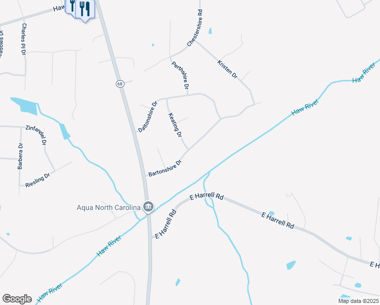 map of restaurants, bars, coffee shops, grocery stores, and more near 8101 Bartonshire Drive in Oak Ridge