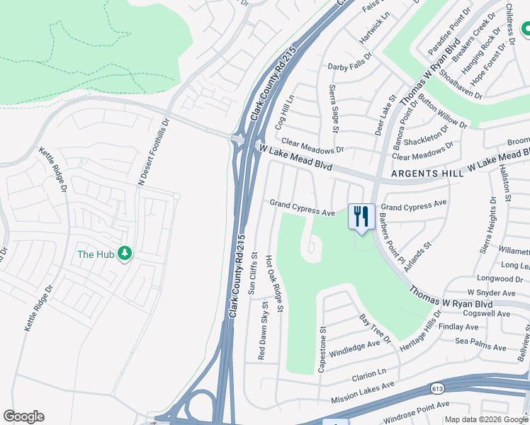 map of restaurants, bars, coffee shops, grocery stores, and more near 2320 Sun Cliffs Street in Las Vegas