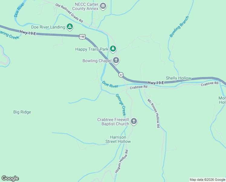 map of restaurants, bars, coffee shops, grocery stores, and more near 106 Hogum Hollow Road in Roan Mountain
