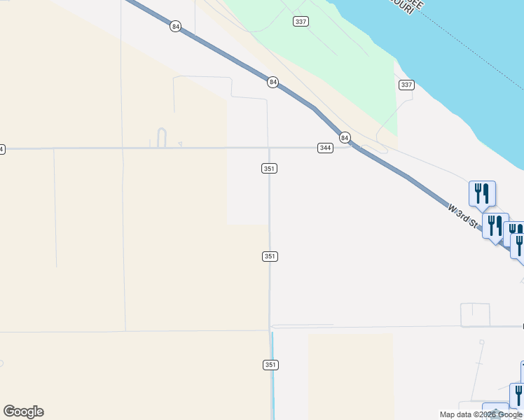 map of restaurants, bars, coffee shops, grocery stores, and more near 316 County Road 351 in Caruthersville
