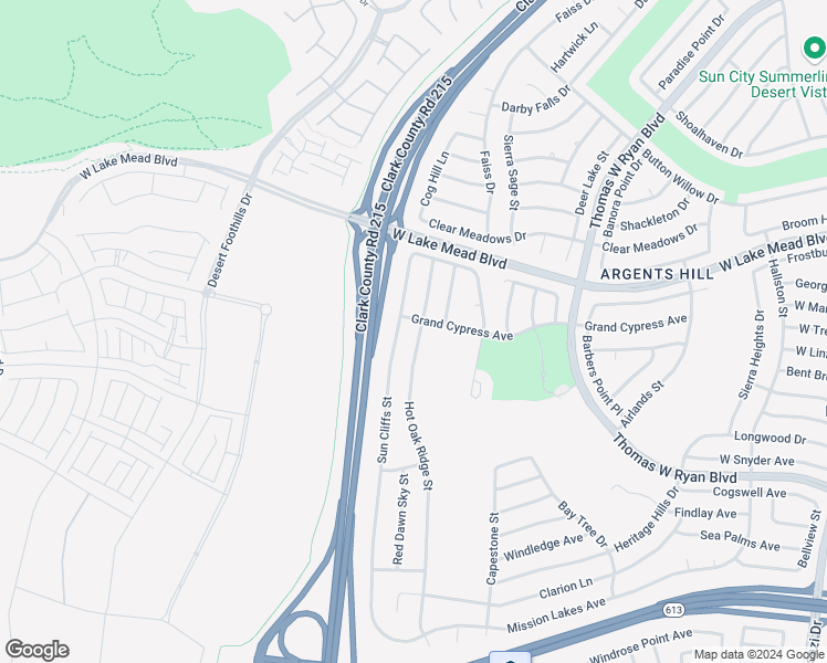 map of restaurants, bars, coffee shops, grocery stores, and more near 2321 Hot Oak Ridge Street in Las Vegas