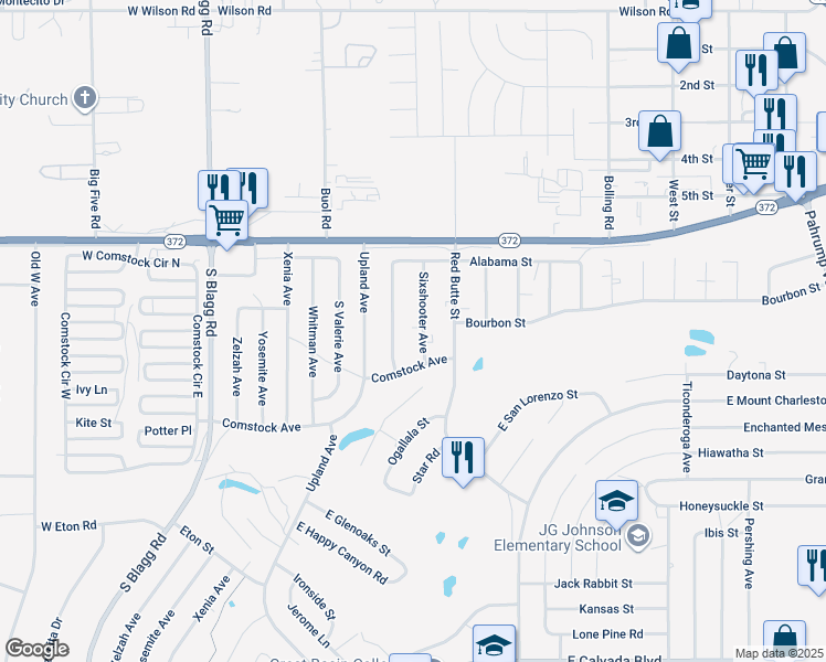 map of restaurants, bars, coffee shops, grocery stores, and more near 1140 Sixshooter Avenue in Pahrump
