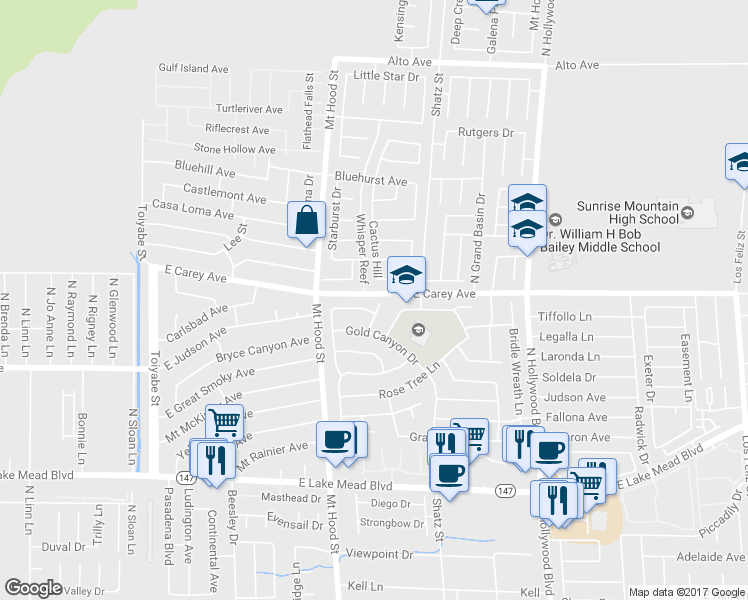 map of restaurants, bars, coffee shops, grocery stores, and more near 2385 Grove Leaf Street in Las Vegas
