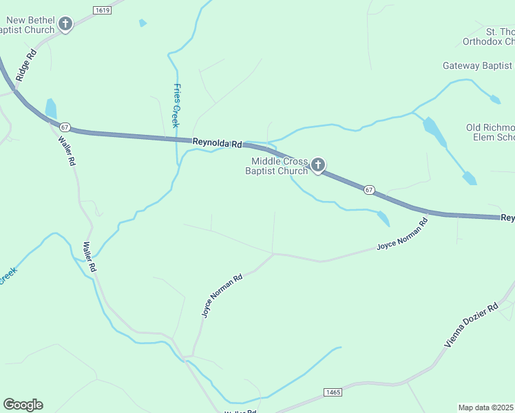 map of restaurants, bars, coffee shops, grocery stores, and more near 5771 Joyce Norman Road in Pfafftown