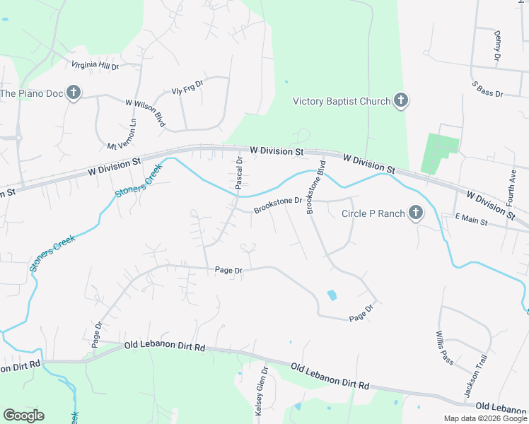 map of restaurants, bars, coffee shops, grocery stores, and more near 2300 Brookstone Court in Mt. Juliet