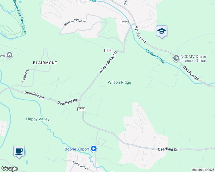 map of restaurants, bars, coffee shops, grocery stores, and more near 274 Silverwood Drive in Boone