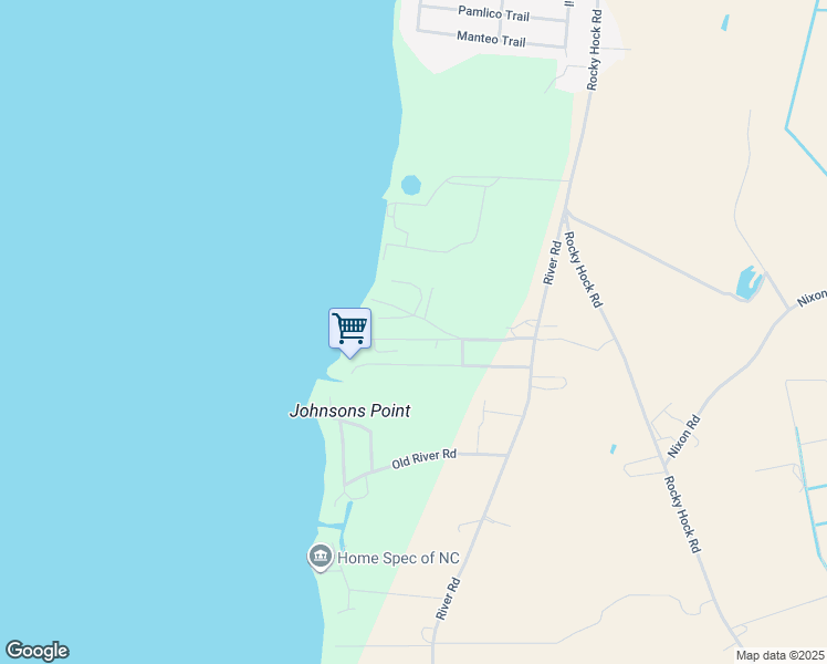 map of restaurants, bars, coffee shops, grocery stores, and more near 1230 Cofield Point Road in Edenton