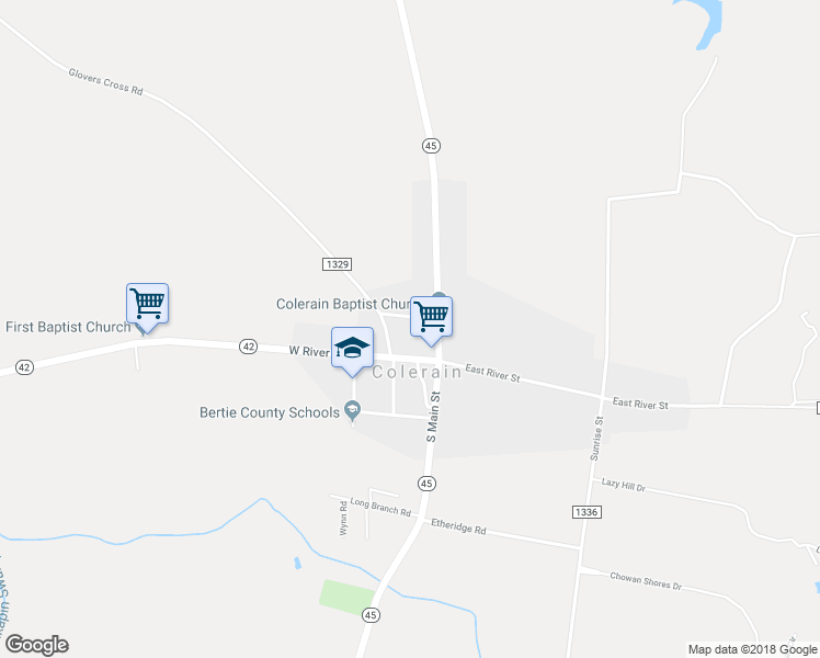 map of restaurants, bars, coffee shops, grocery stores, and more near 107 Britton Street in Colerain