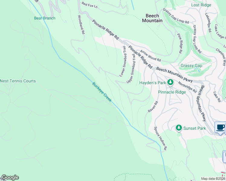 map of restaurants, bars, coffee shops, grocery stores, and more near 100 Wintercrest Lane in Beech Mountain