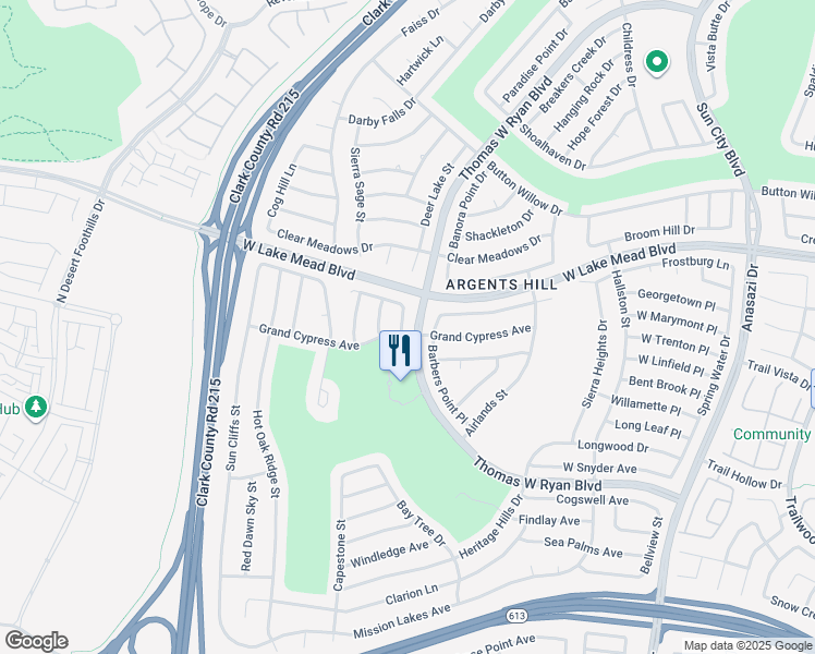 map of restaurants, bars, coffee shops, grocery stores, and more near 2332 Rumriver Street in Las Vegas