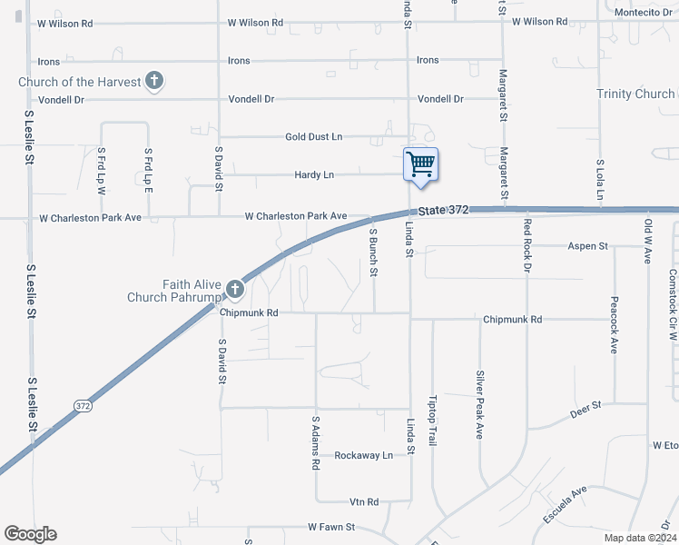map of restaurants, bars, coffee shops, grocery stores, and more near 2 Nevada 372 in Pahrump
