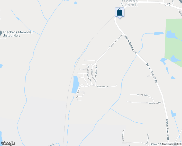 map of restaurants, bars, coffee shops, grocery stores, and more near 124 East Sourwood Drive in Browns Summit