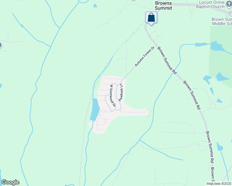 map of restaurants, bars, coffee shops, grocery stores, and more near 90 East Sourwood Drive in Browns Summit