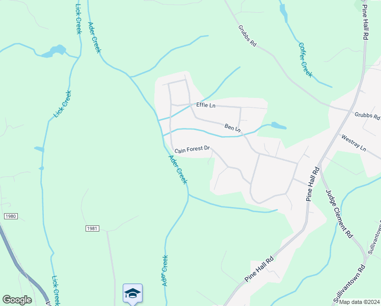 map of restaurants, bars, coffee shops, grocery stores, and more near 6061 Cain Forest Drive in Walkertown