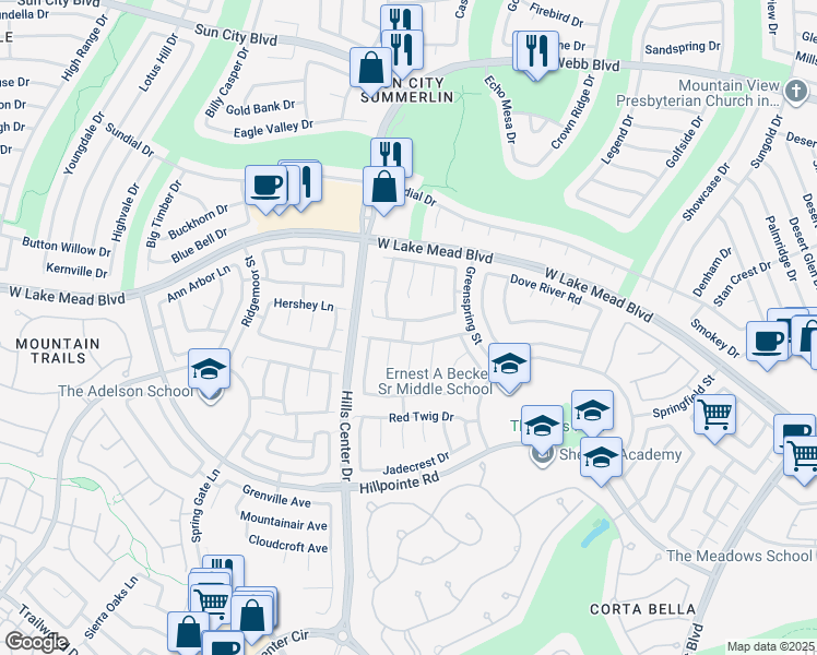 map of restaurants, bars, coffee shops, grocery stores, and more near 9253 Magic Flower Avenue in Las Vegas
