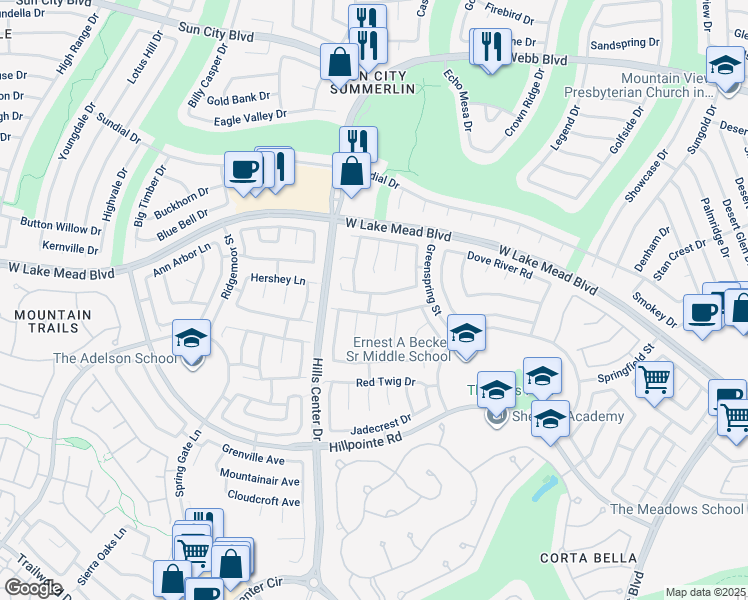 map of restaurants, bars, coffee shops, grocery stores, and more near 9253 Magic Flower Avenue in Las Vegas