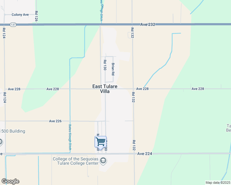map of restaurants, bars, coffee shops, grocery stores, and more near 13089 Avenue 228 in Tulare