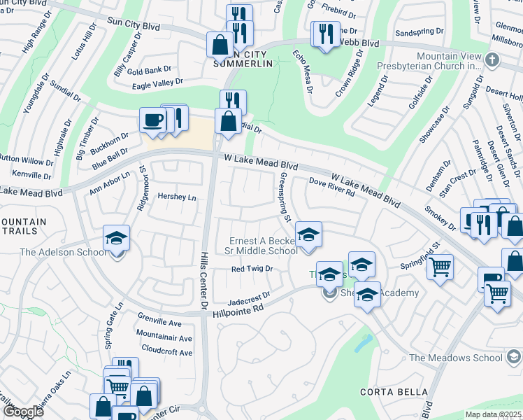 map of restaurants, bars, coffee shops, grocery stores, and more near 9225 Magic Flower Avenue in Las Vegas