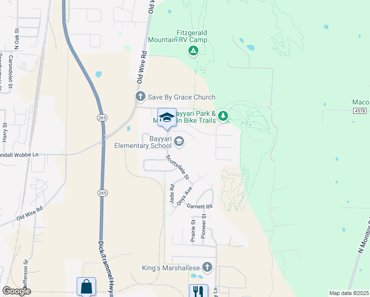 map of restaurants, bars, coffee shops, grocery stores, and more near 2199 Scottsdale Avenue in Springdale