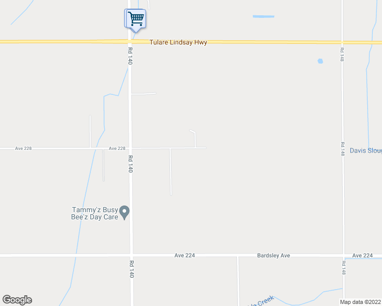 map of restaurants, bars, coffee shops, grocery stores, and more near 14229 Avenue 228 in Tulare