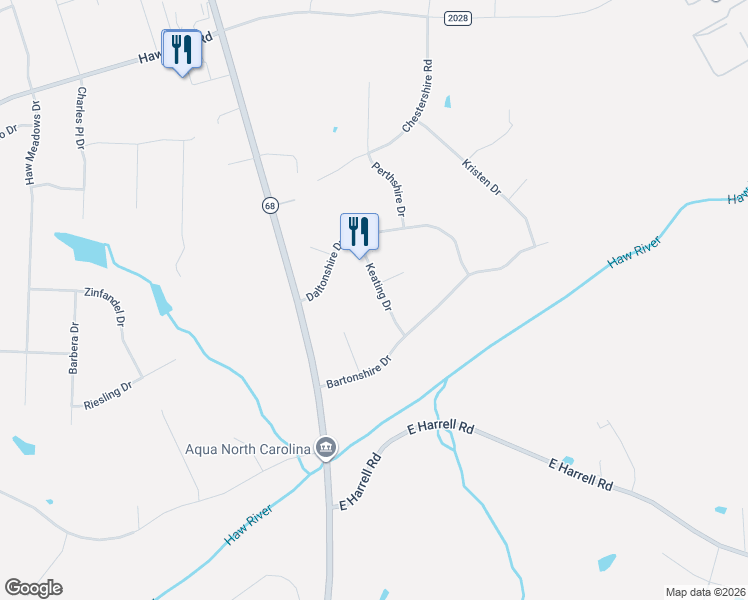 map of restaurants, bars, coffee shops, grocery stores, and more near 7600 Keating Drive in Oak Ridge