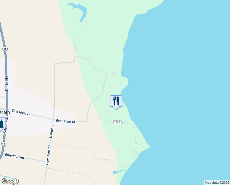 map of restaurants, bars, coffee shops, grocery stores, and more near 133 River Road in Colerain