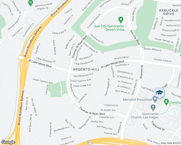 map of restaurants, bars, coffee shops, grocery stores, and more near 10620 Sky Meadows Avenue in Las Vegas