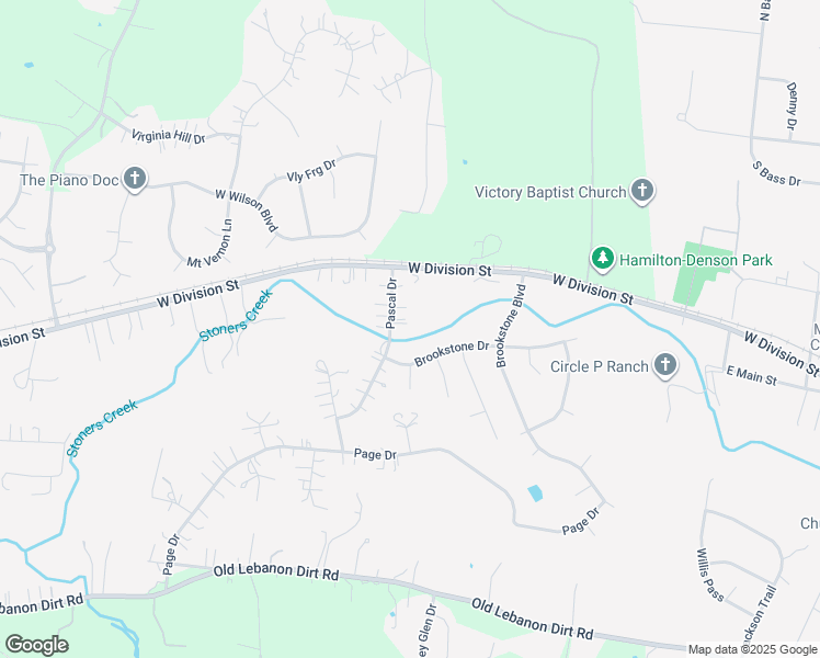 map of restaurants, bars, coffee shops, grocery stores, and more near 105 Pascal Drive in Mt. Juliet