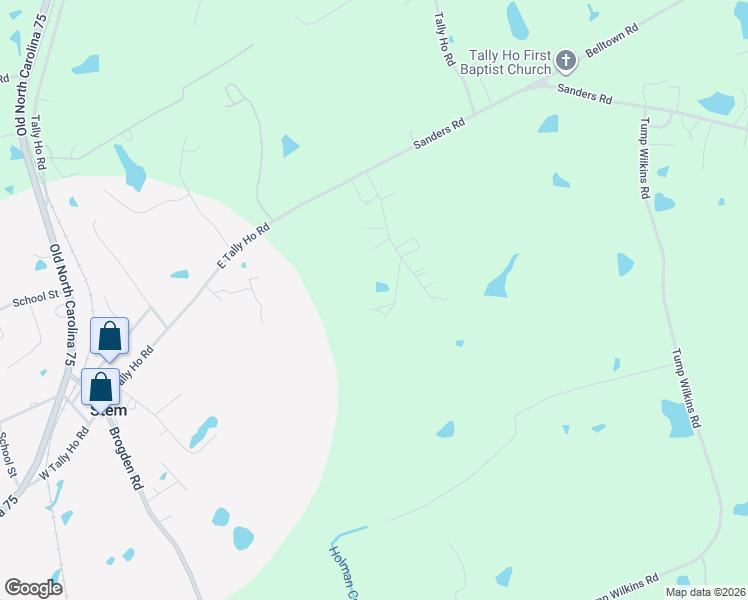 map of restaurants, bars, coffee shops, grocery stores, and more near 3561 Jacobs Road in Stem