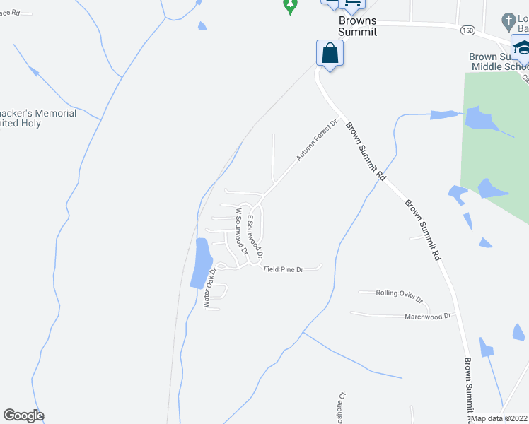 map of restaurants, bars, coffee shops, grocery stores, and more near 5 Pinebark Lane in Browns Summit