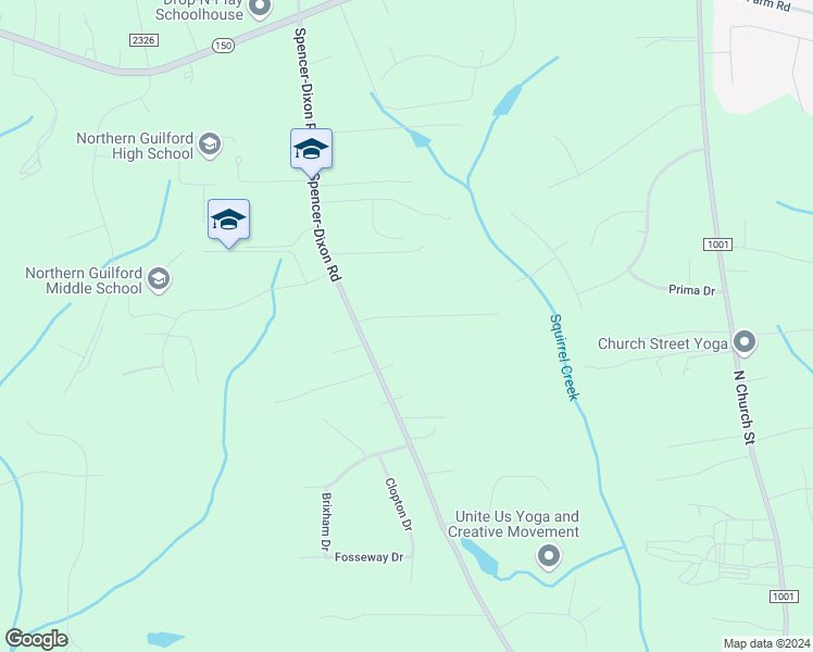 map of restaurants, bars, coffee shops, grocery stores, and more near 411 Grenham Road in Greensboro